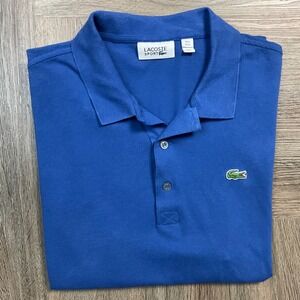 Lacoste Sport Polo Shirt Mens XL Blue Short Sleeve Classic Croc Logo Golf Tennis